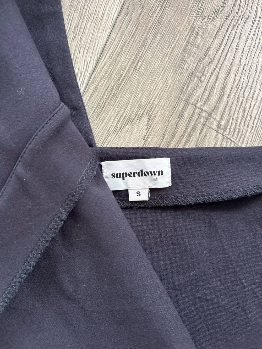 Superdown Asymmetrical One-Shoulder Navy Blue Bodycon Mini Dress | Size Small - Picture 3 of 10